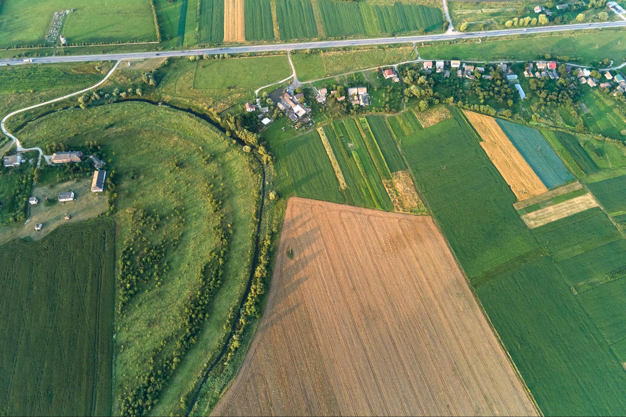 aerial view of land