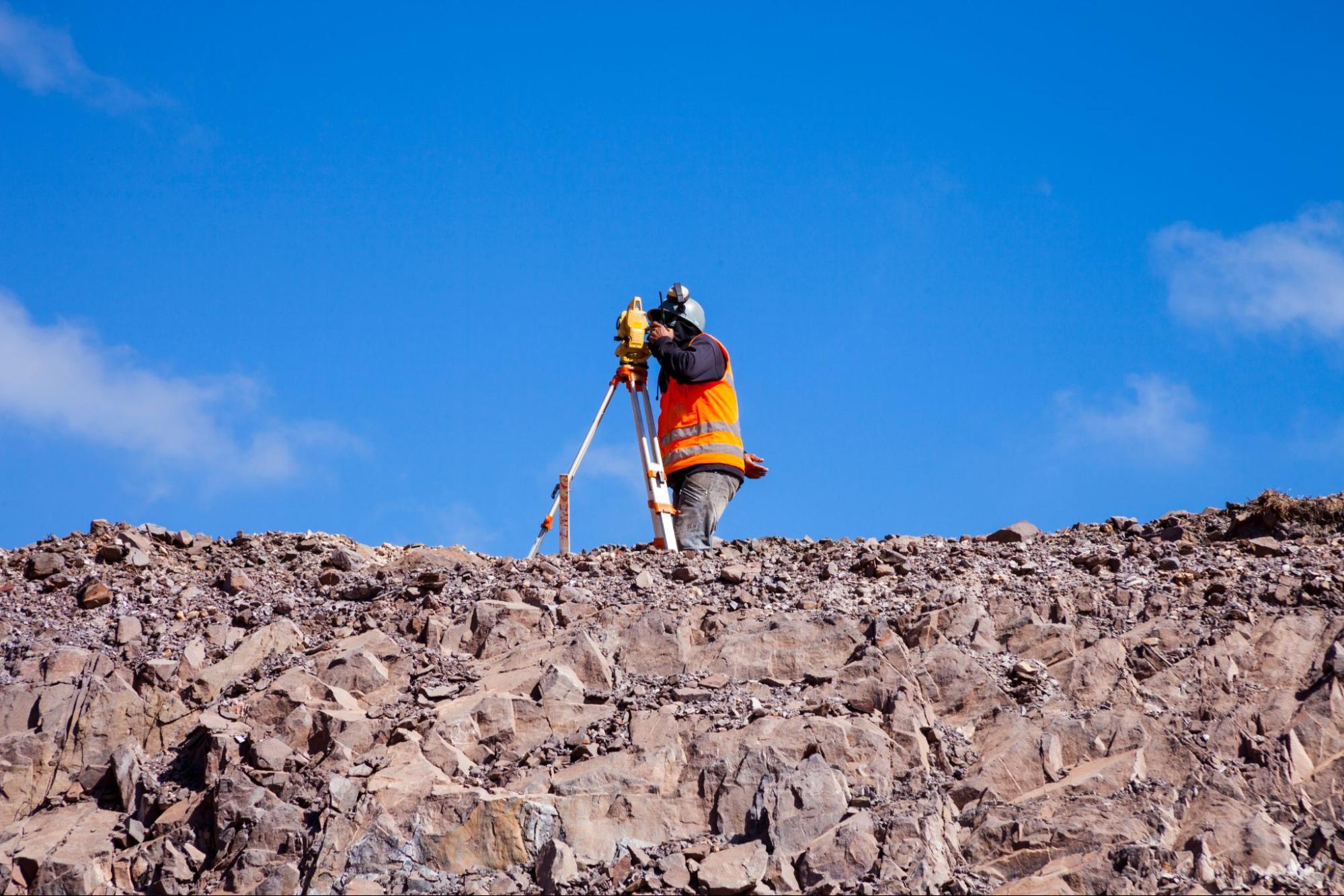 land surveying in progress