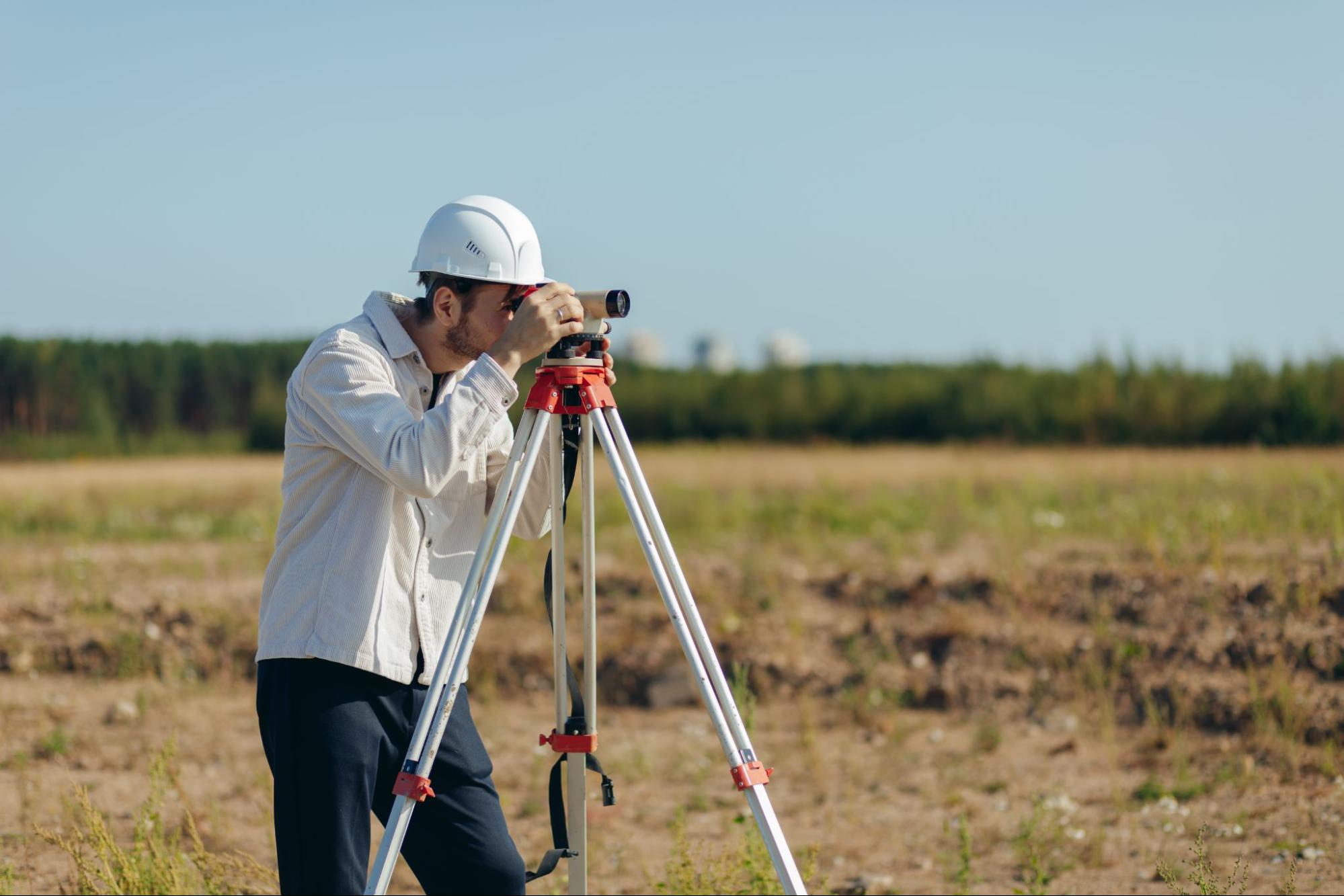 land surveyor at work