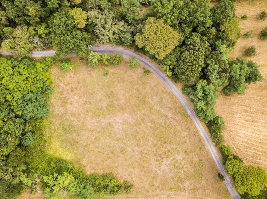 aerial view of land