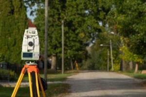 land surveying equipment like that used by a land surveyor in Raymondville TX