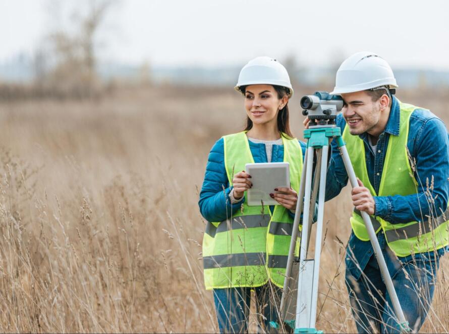 professional land surveyors at work, representing Land Surveying Services in Kingsville, TX