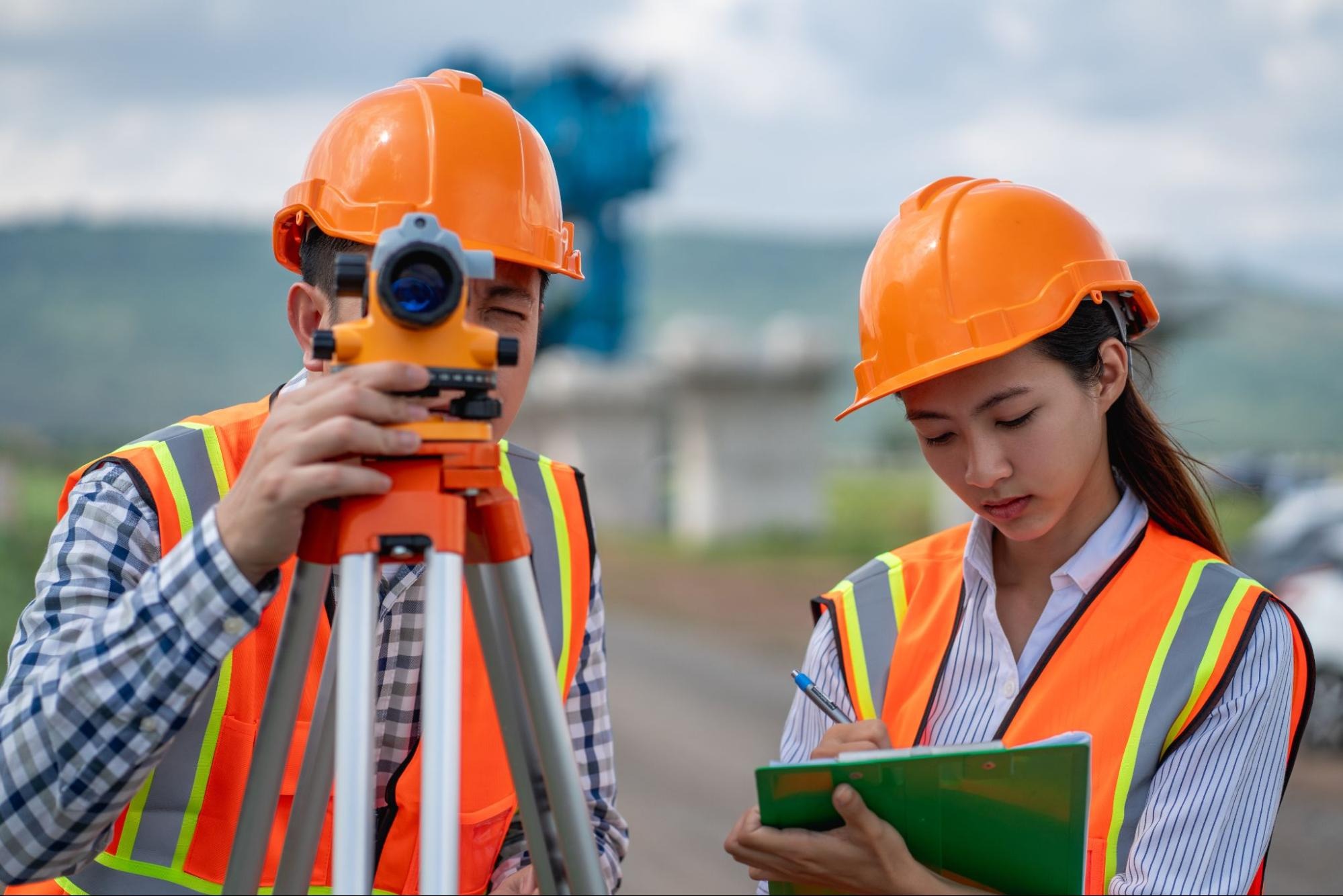 land surveyors at work