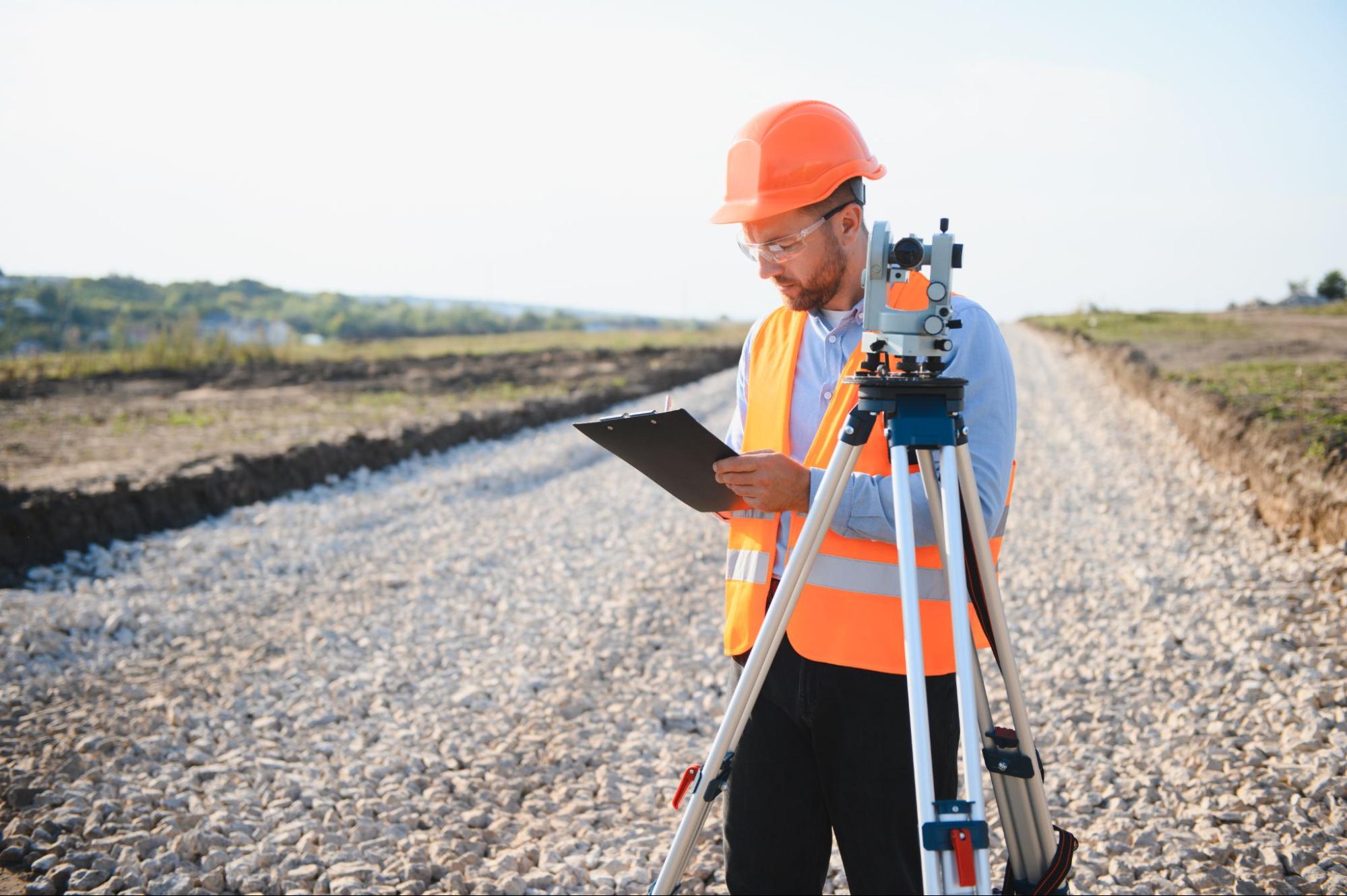 land surveyor at work, representing Land Surveying Services in Raymondville, TX