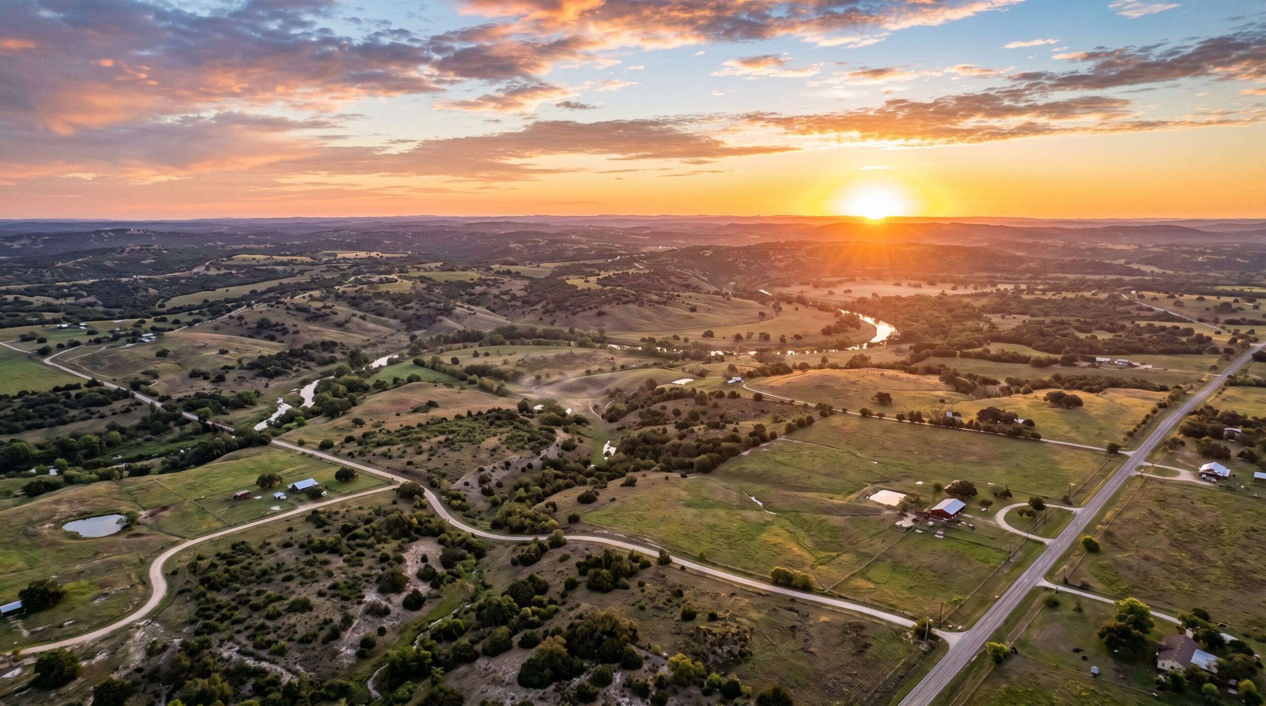aerial view of land