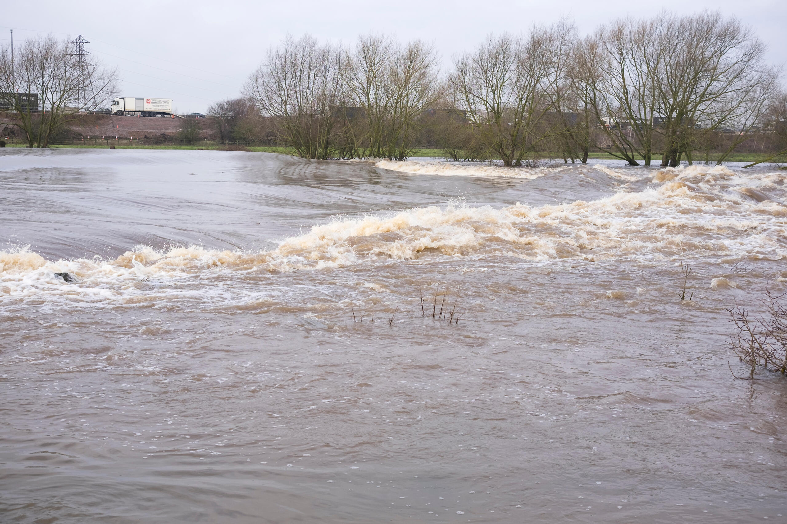 flooded area, representing need for elevation survey services near me