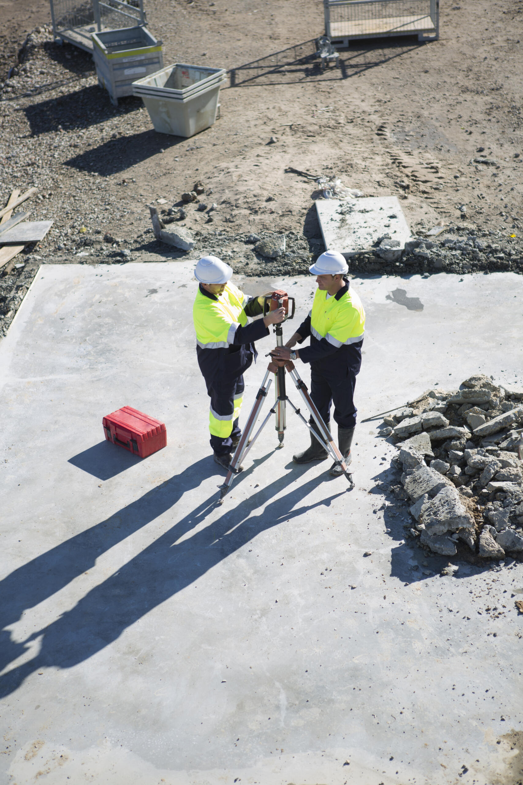 professional land surveyors at work