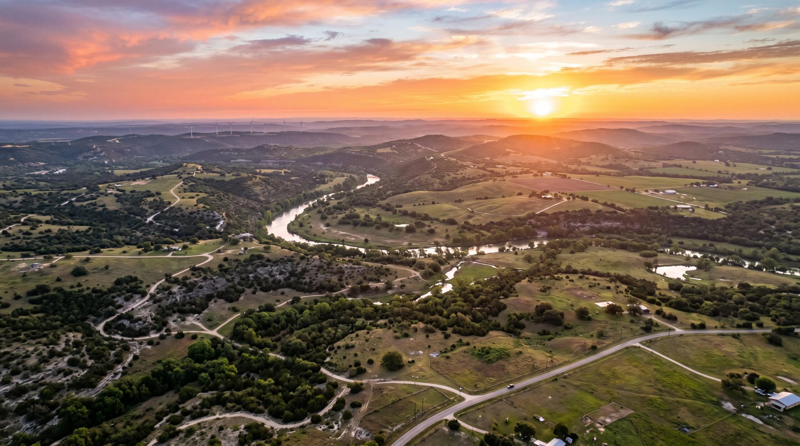 aerial view of land, representing Is a Land Surveyor Required for a Mortgage