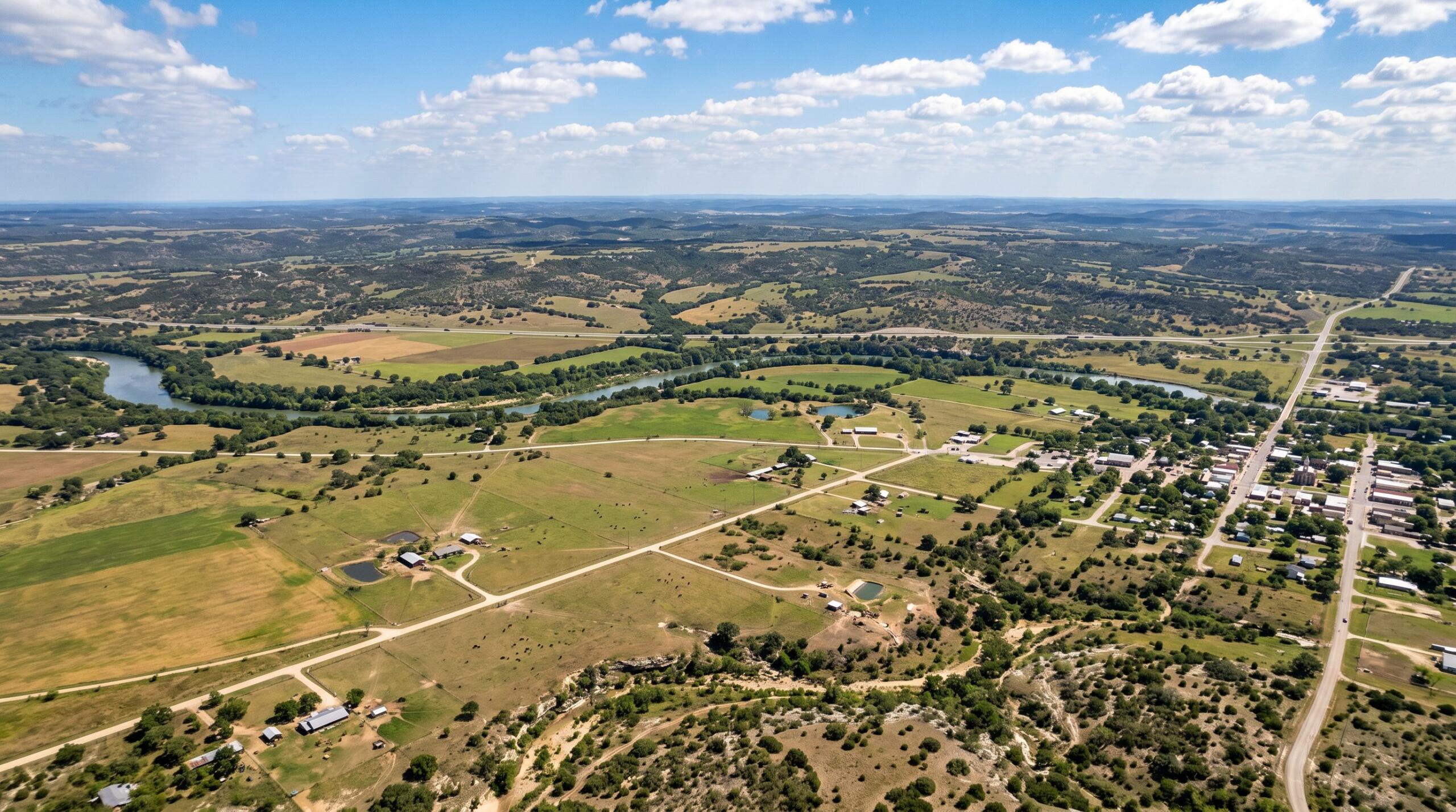aerial view of land representing easement survey near me