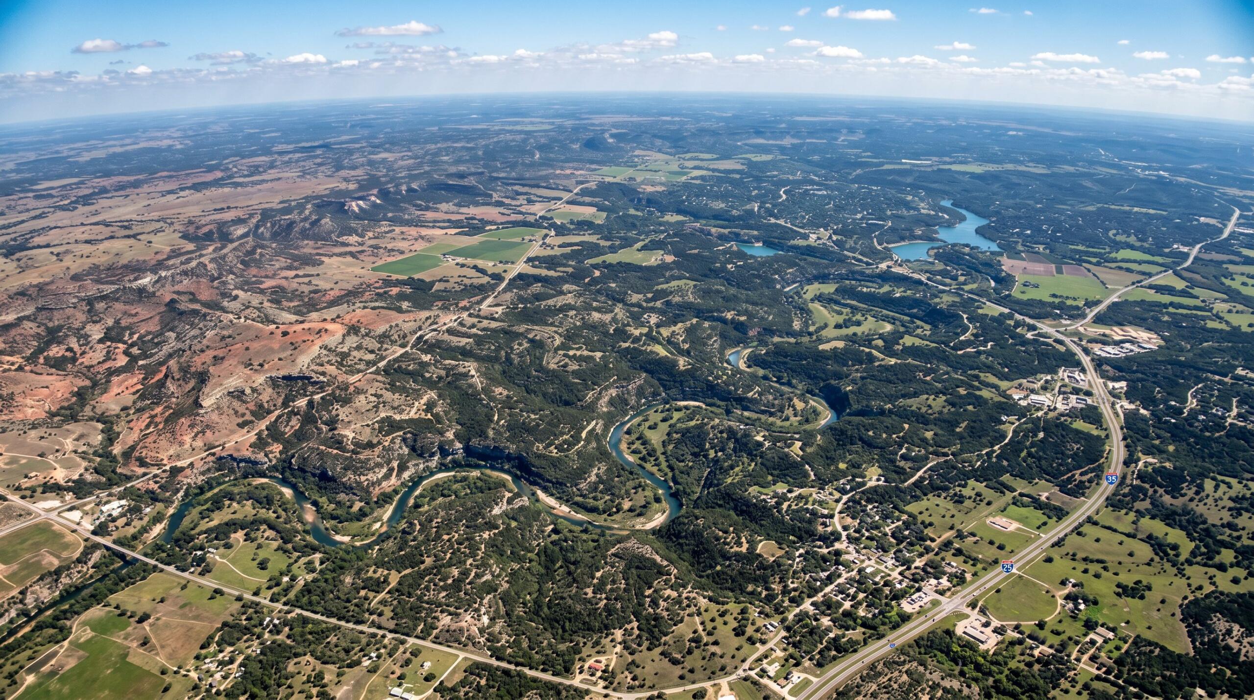 aerial view of land