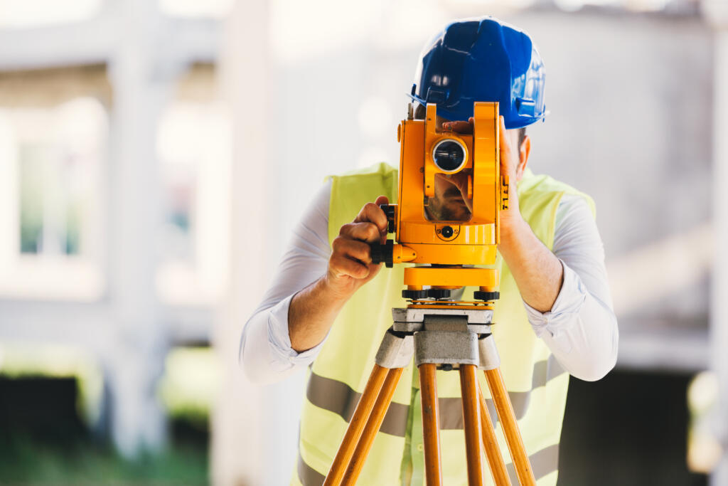 land surveying in progress representing Route Survey Near Me