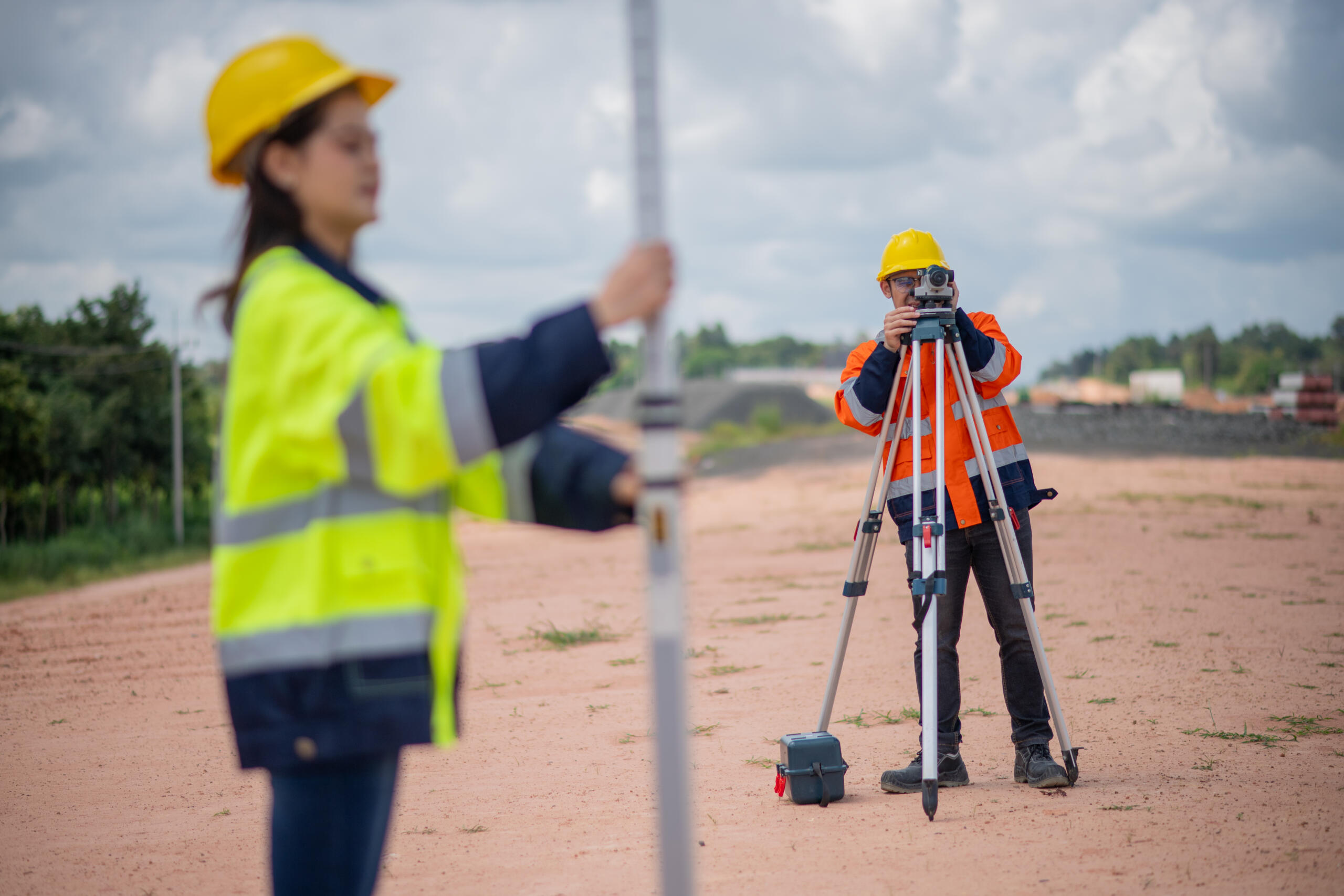 land surveyors at work