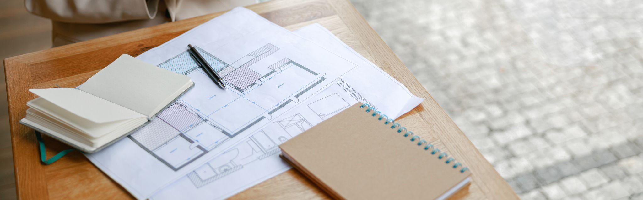 Property plans and documents reviewed before a land survey or property decision
