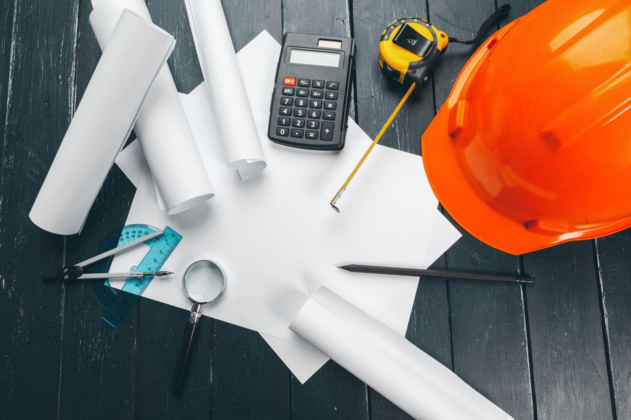Survey and construction planning tools used to prepare property projects